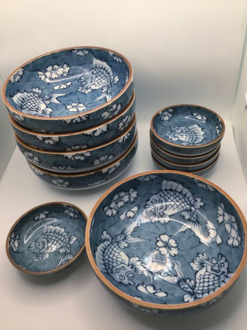 源右衛門染付鉢大小５セット１０個