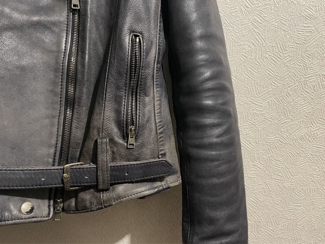 イタリア製 GOLDEN  レザー ダブル ライダース ジャケット