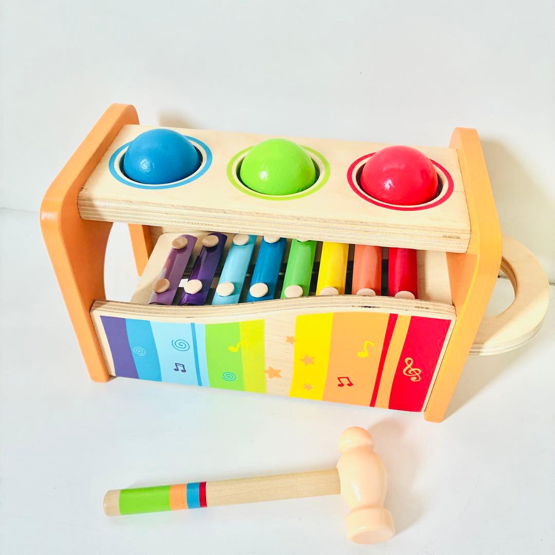 e*i様 知育玩具セット Hape パウンド＆タップ スロープカー 動物シーソー