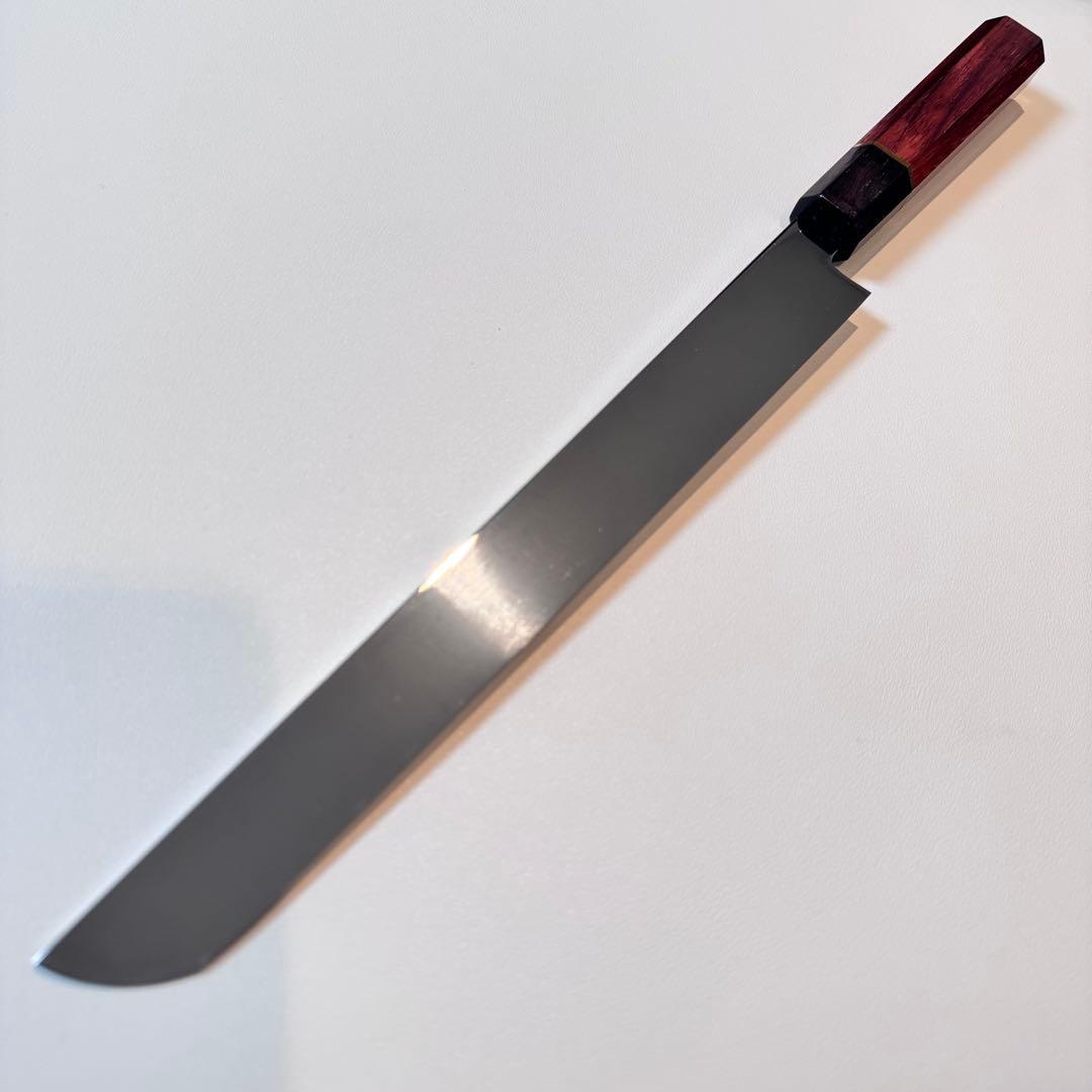 270mm 先丸柳刃包丁 鏡面　天然木八角柄 刺身包丁 全鋼　和包丁