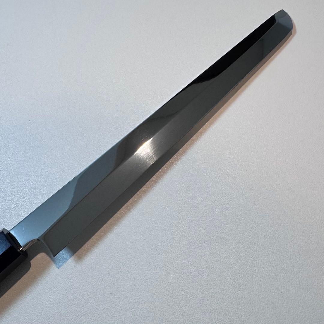 270mm 先丸柳刃包丁 鏡面　天然木八角柄 刺身包丁 全鋼　和包丁