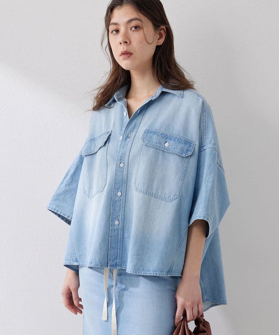 Whim Gazette(ウィム ガゼット) DENIMドルマンシャツ