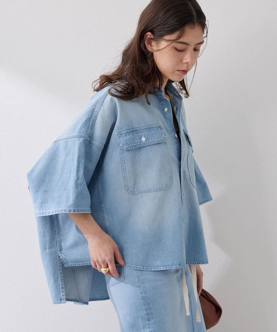 Whim Gazette(ウィム ガゼット) DENIMドルマンシャツ