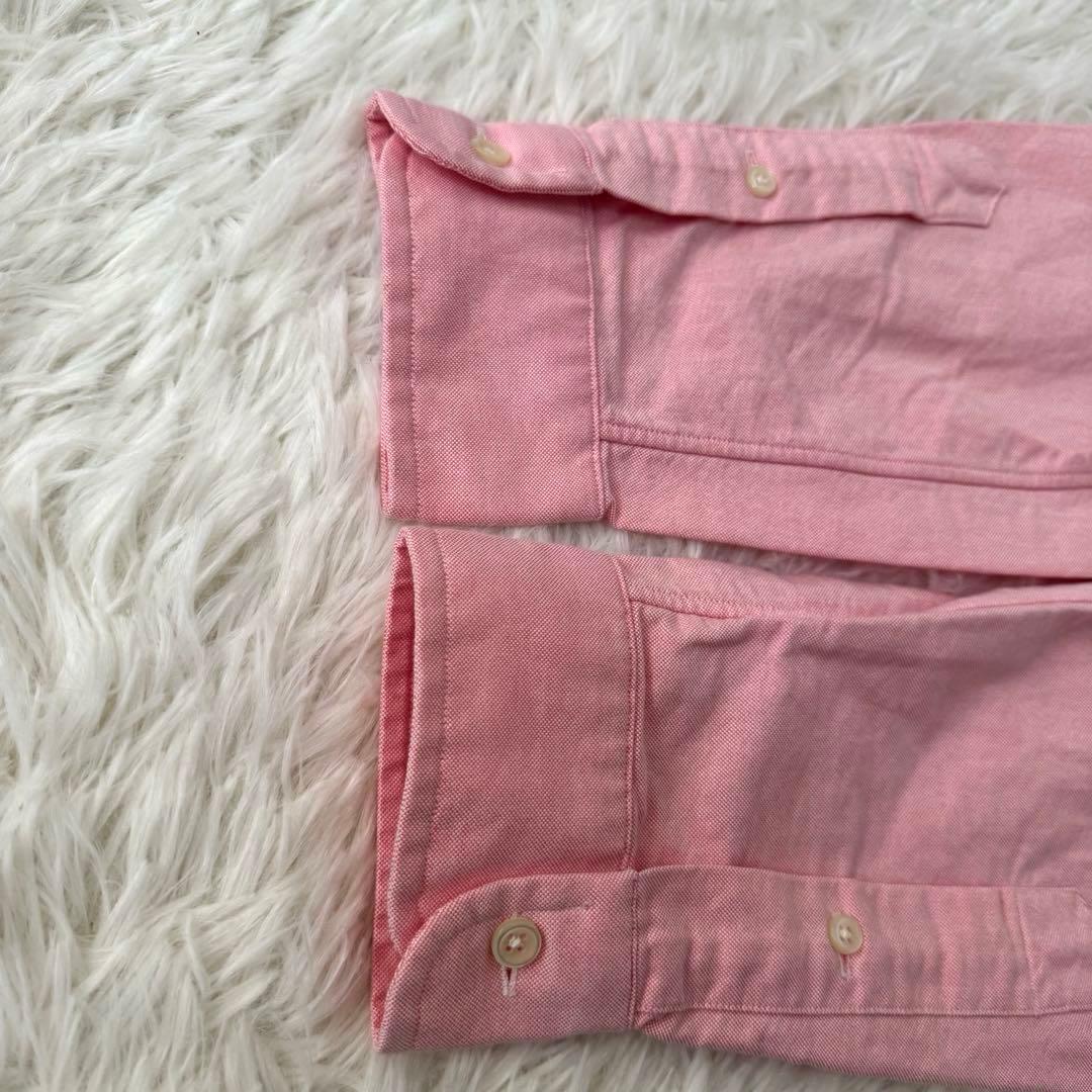 美品✨ラルフローレン オックスフォードシャツ メンズ L ポニー刺繍 ピンク