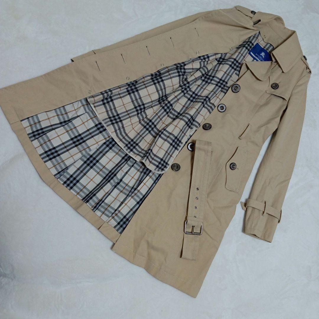 バーバリーブルーレーベル トレンチコート ノバチェック ライナー 38 三陽商会