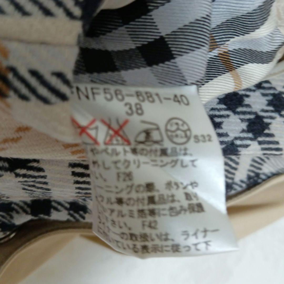 バーバリーブルーレーベル トレンチコート ノバチェック ライナー 38 三陽商会