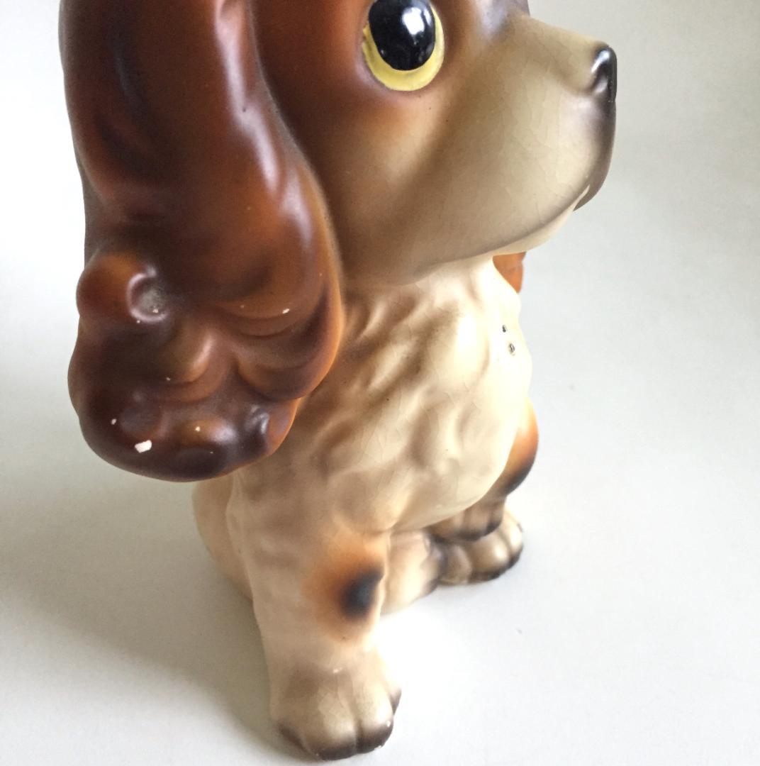 ビンテージNorleans製 Big eye Dog置物 陶器 犬 フィギュリン