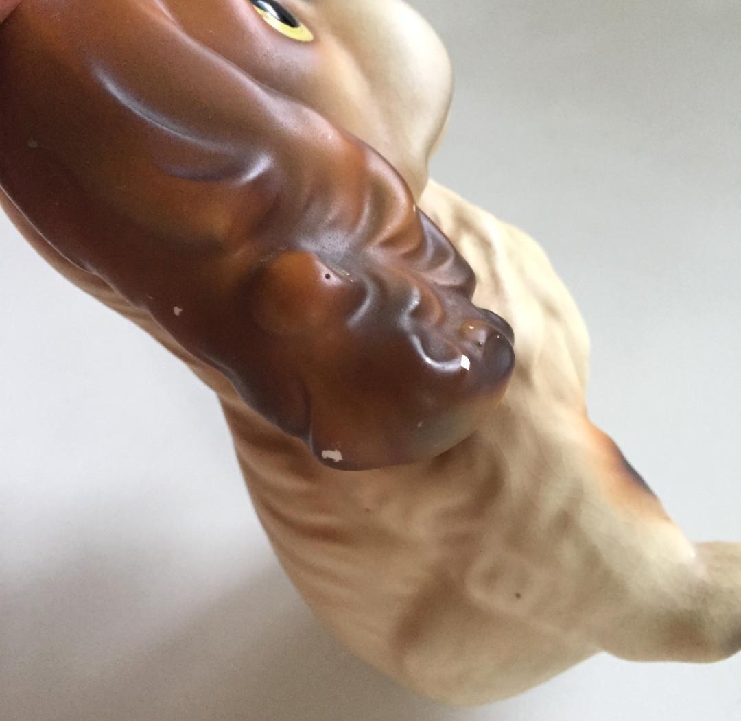 ビンテージNorleans製 Big eye Dog置物 陶器 犬 フィギュリン