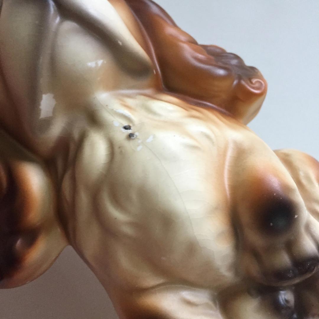 ビンテージNorleans製 Big eye Dog置物 陶器 犬 フィギュリン