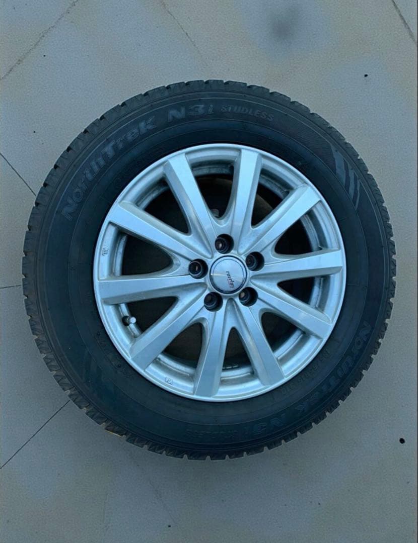 スタッドレスタイヤ ホイール 4本セット 195/65R15 91Q バリ山
