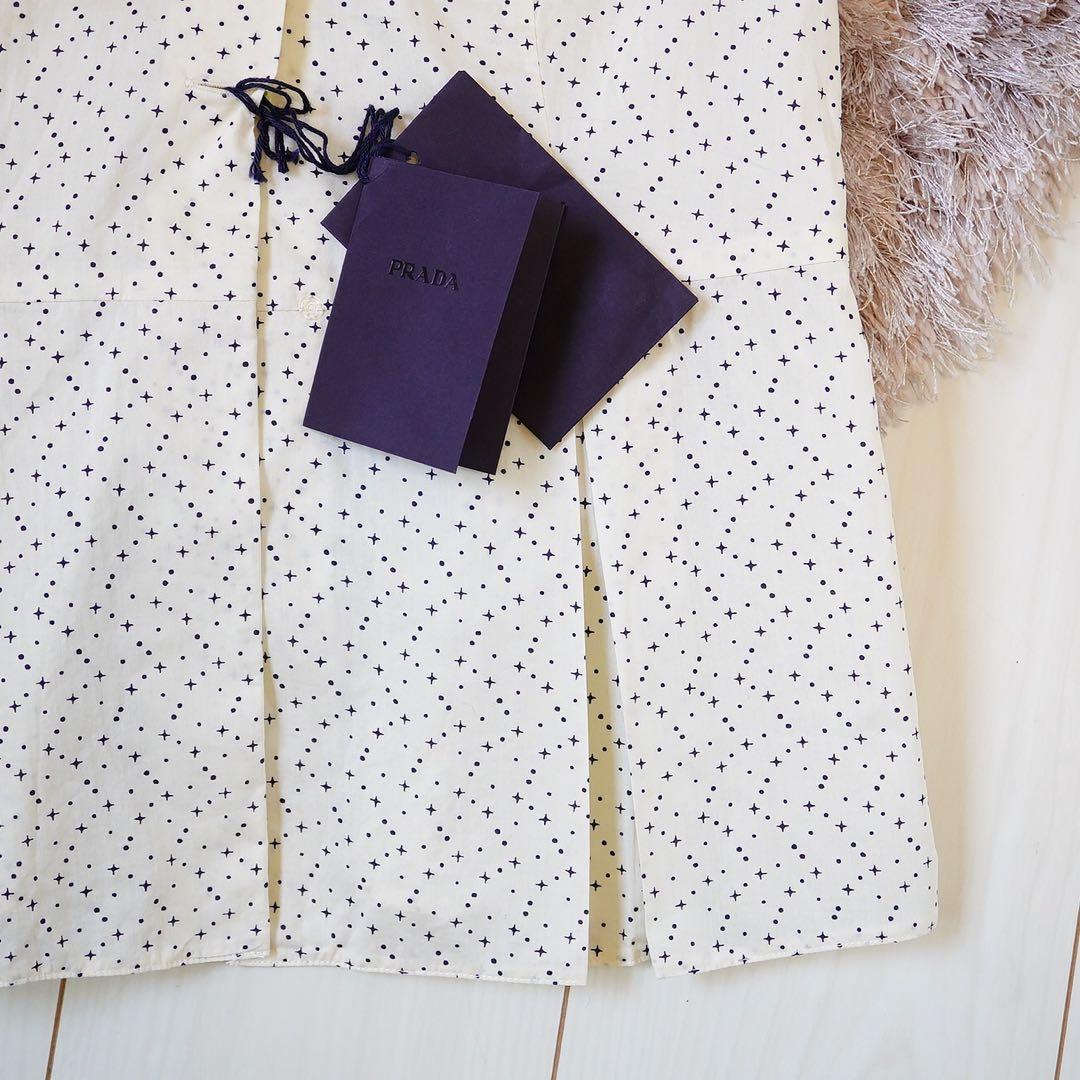 【新品】PRADA スター柄 パフスリーブ 半袖シャツ