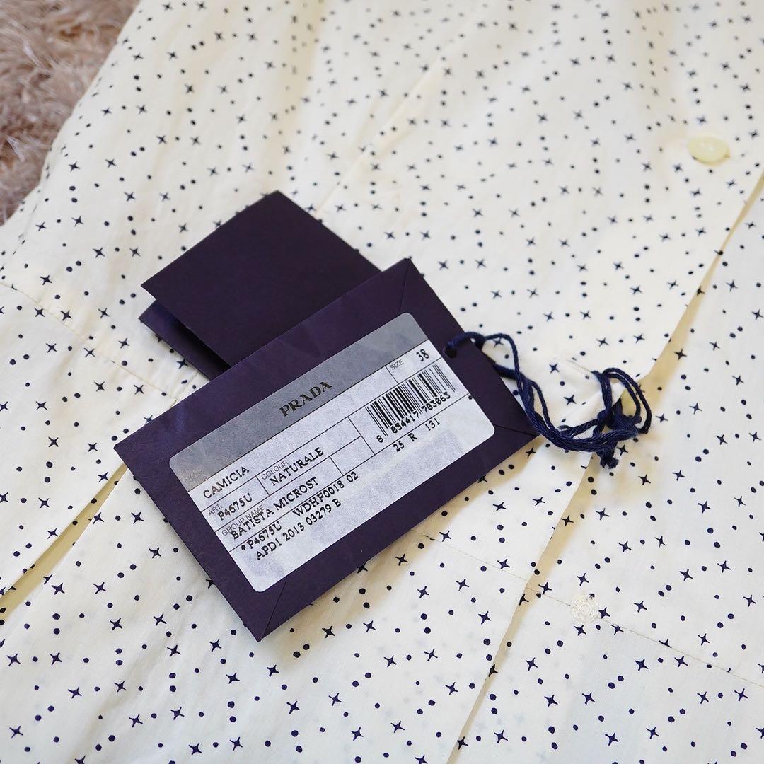 【新品】PRADA スター柄 パフスリーブ 半袖シャツ