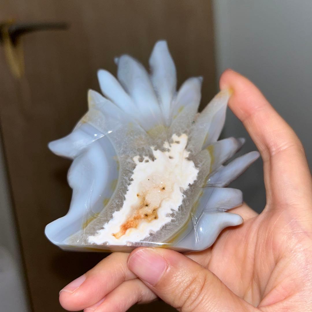 高品質 九尾 狐 瑪瑙 ドゥルージー 結晶 天然石