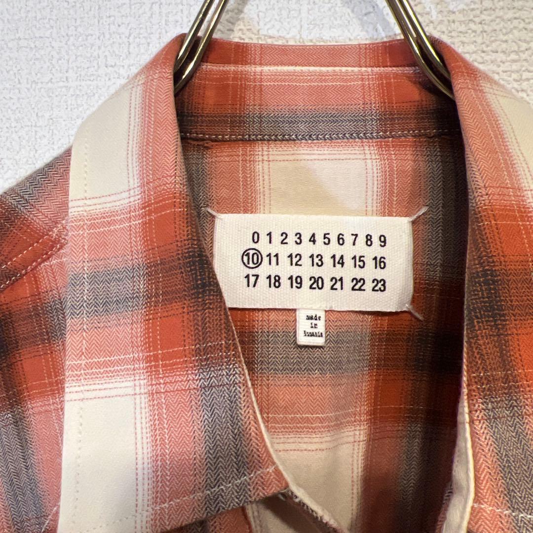 16SS Maison Margiela オンブレチェック　ウエスタンシャツ