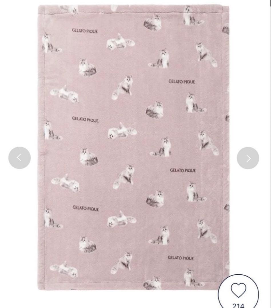 GELATO PIQUE SLEEP CAT柄　プリント毛布　ブランケット
