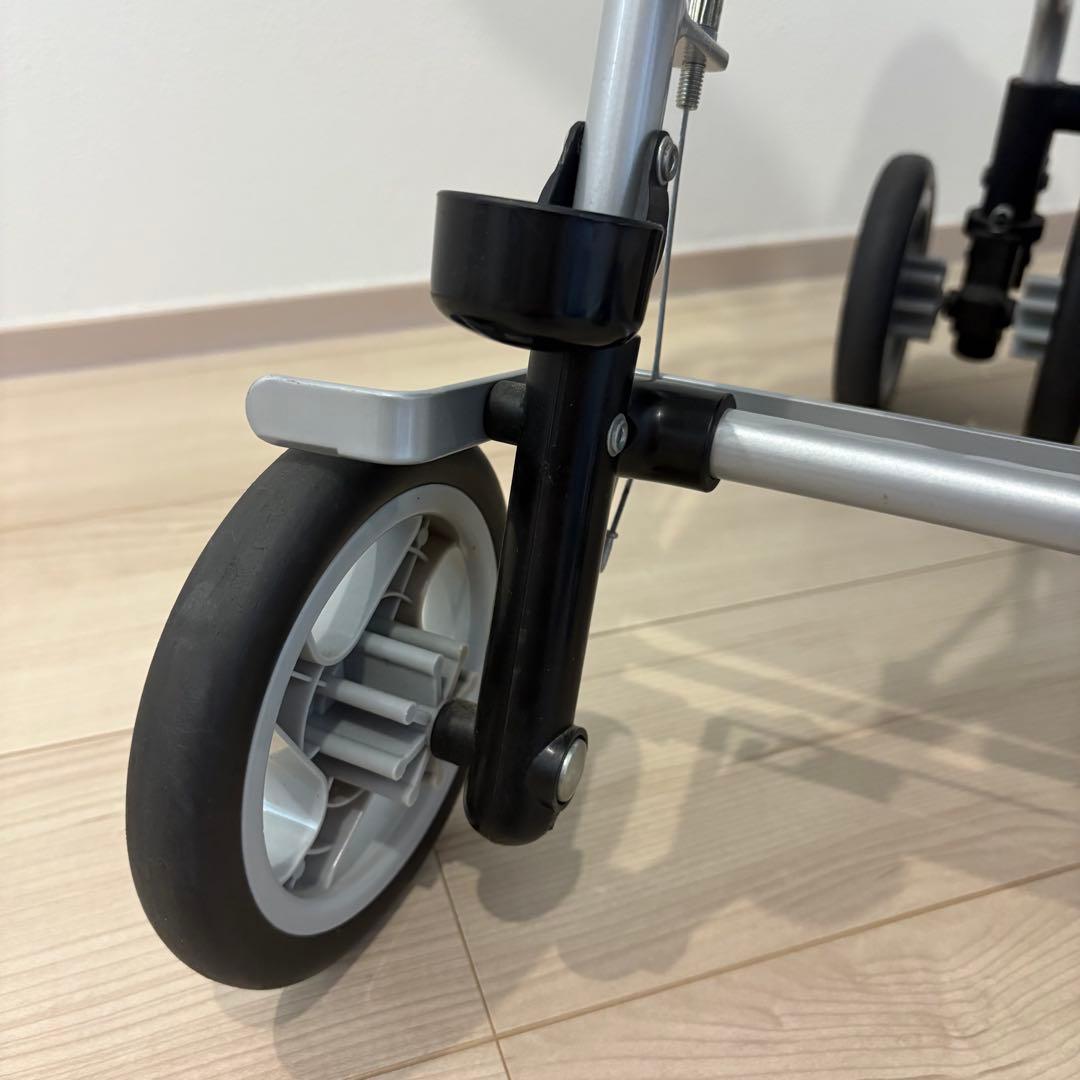 【極美品】島製作所 サニーウォーカー AW-RB シルバーカー 軽量 イス付