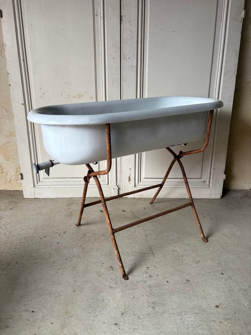 ベビーバス　ホーロー/アンティーク