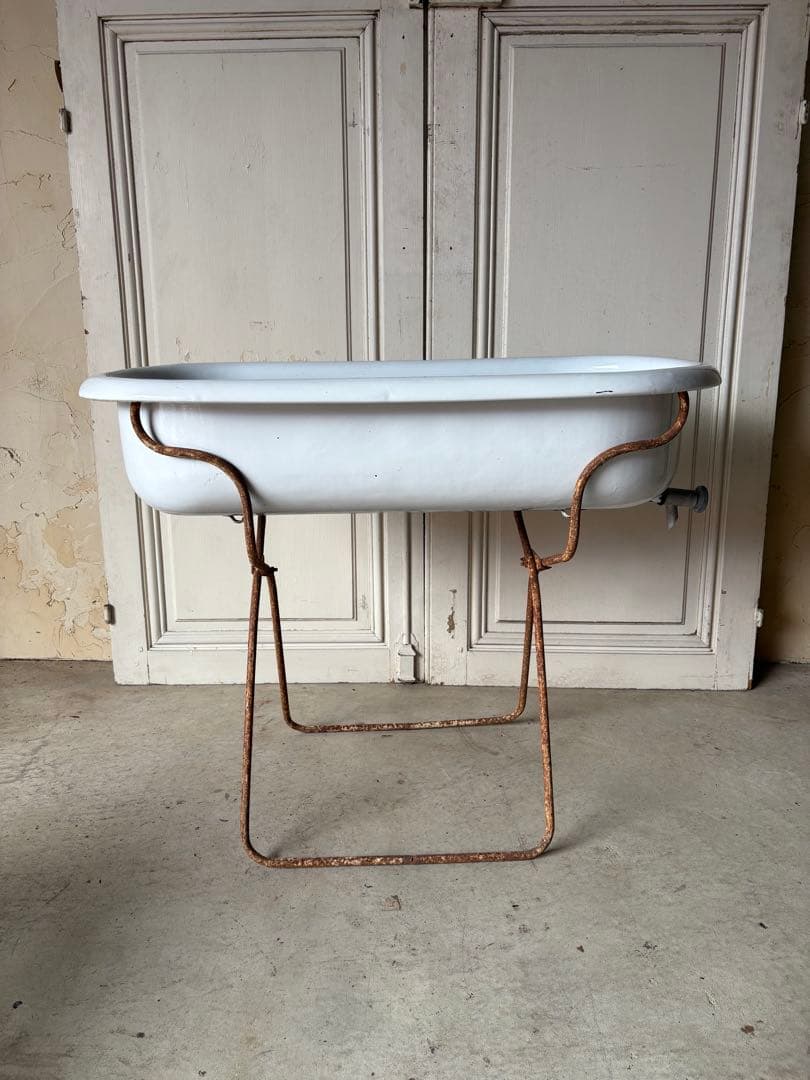 ベビーバス　ホーロー/アンティーク