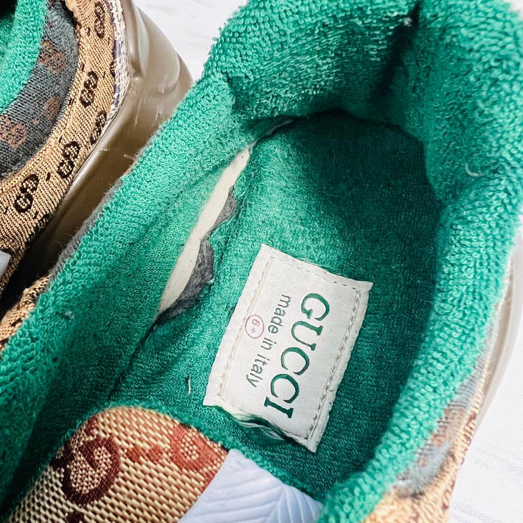 極美品 GUCCI ライトン GGスプリーム 厚底 ダッドスニーカー 25.5位