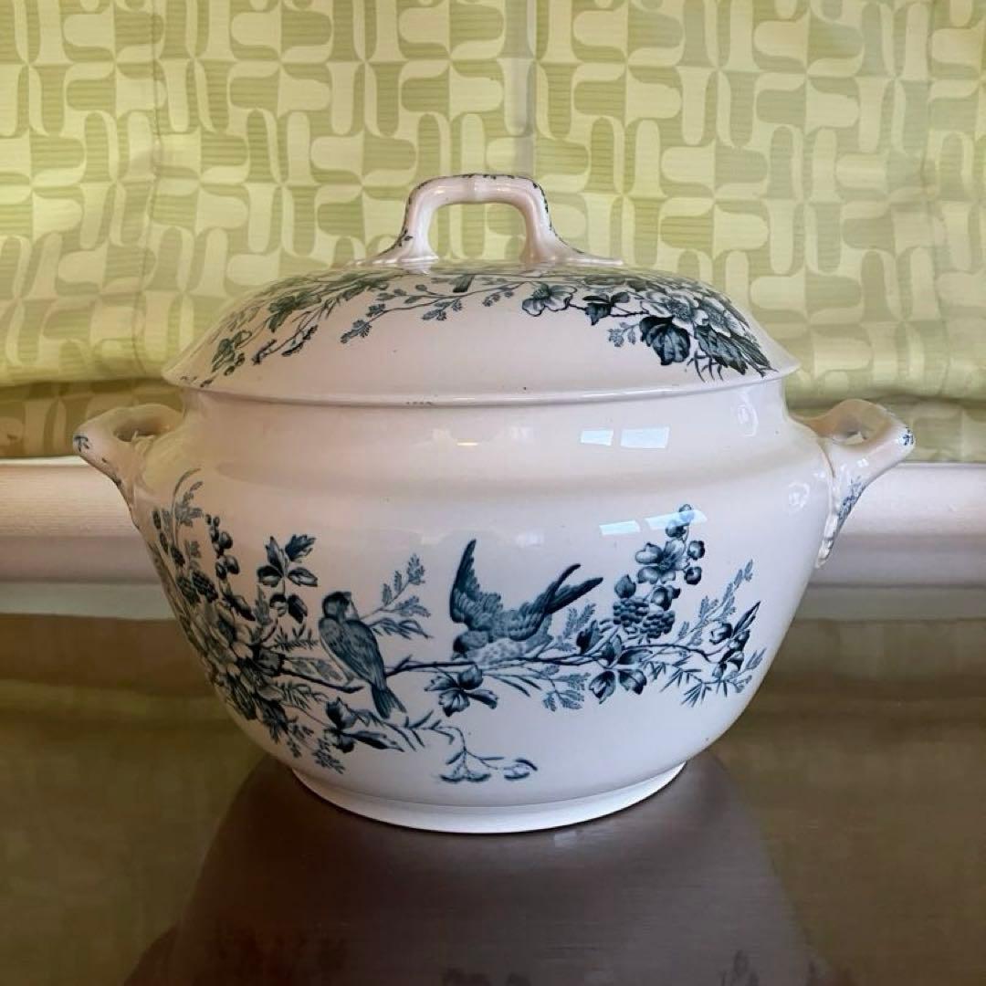 アンティーク　スーピエール　ロンウィ　ミニョン　Longwy mignon