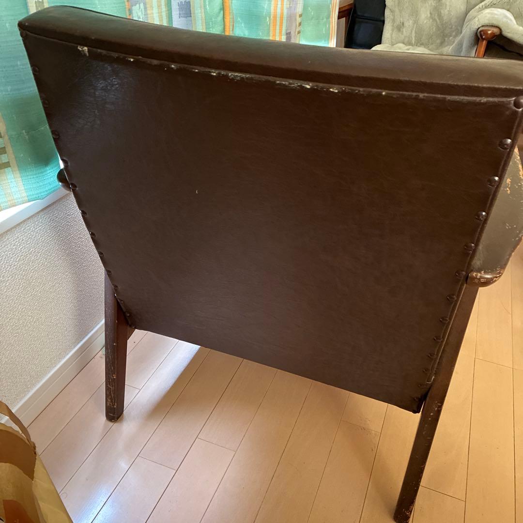 ヴィンテージ風 ダークブラウン 1人掛けソファ　カリモク60 Kチェア