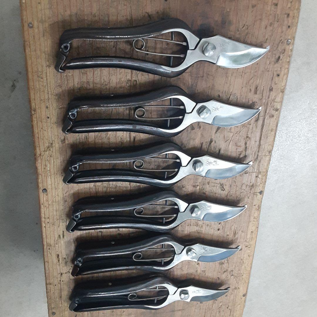 値下げ越後鍛冶職人最後の剪定鋏200mm 6本セット