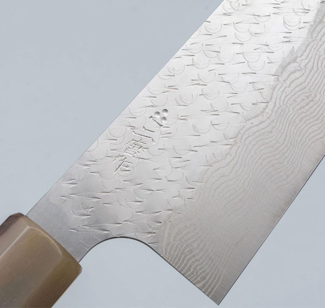 二唐刃物　磨き槌目 STRIX 牛刀　240