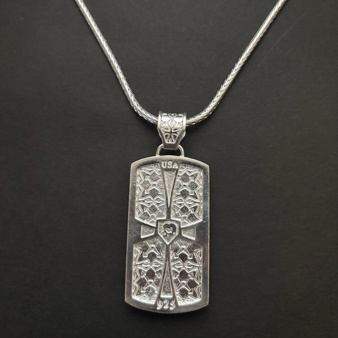 【希少レア】シルバー925 ヴィンテージ十字架 チェーンネックレス Silver