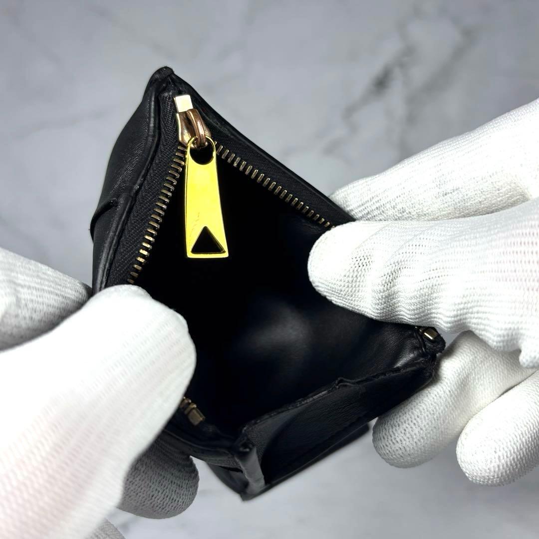 BOTTEGA VENETA ボッテガヴェネタ 二つ折り財布 カセット　ブラック