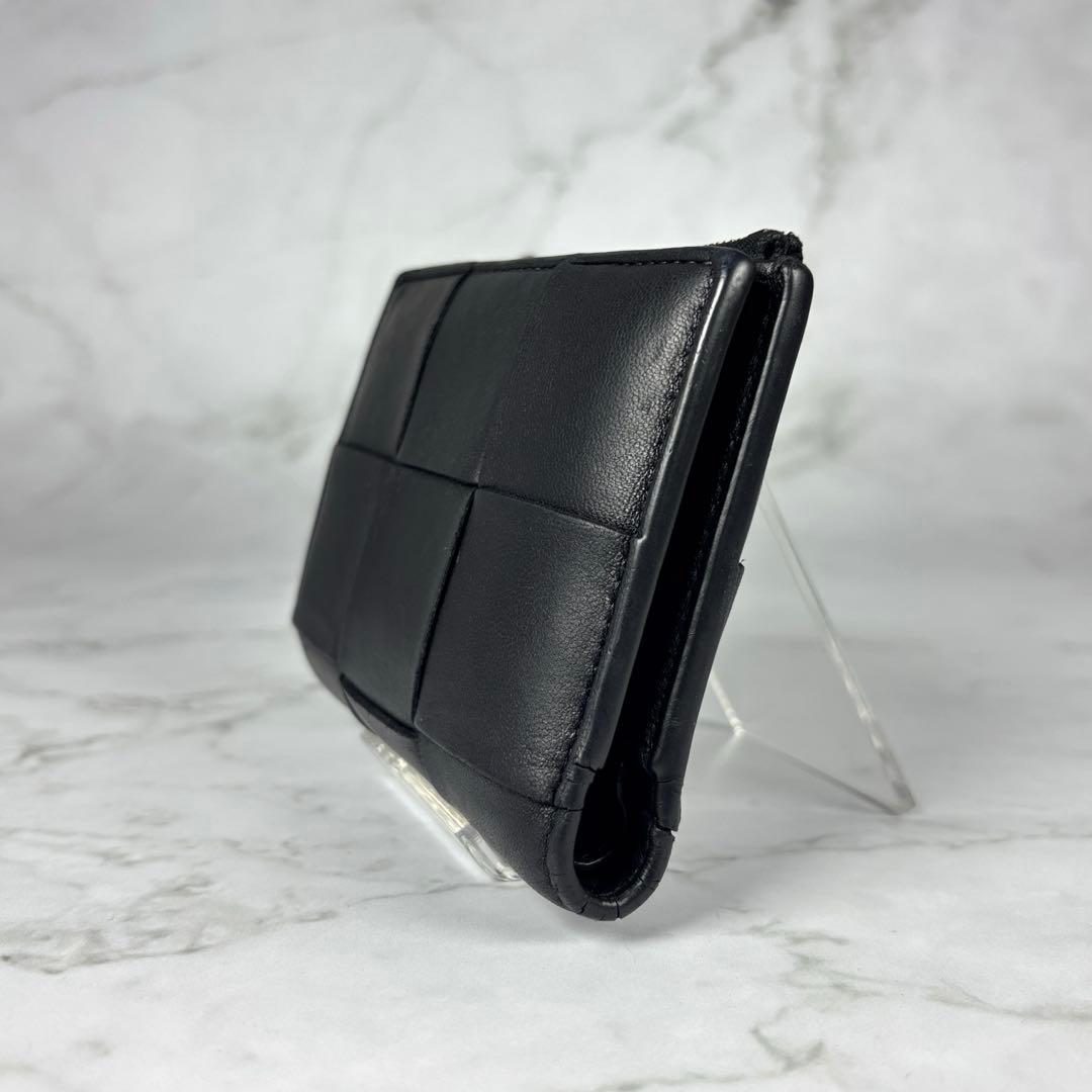 BOTTEGA VENETA ボッテガヴェネタ 二つ折り財布 カセット　ブラック