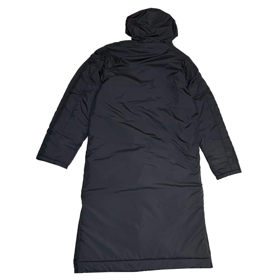 新品　ADIDAS　Lサイズ　ロング ボアコート　ベンチコート　ブラック　タフタ