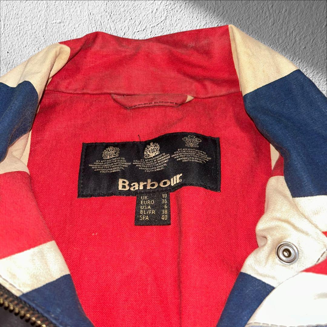 英国製　BARBOUR ユニオンジャック オイルドジャケット ユニセックス希少