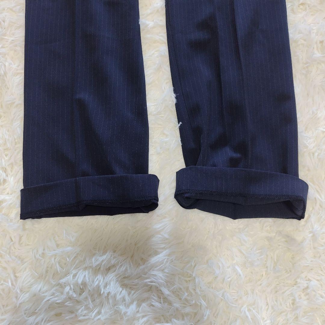 【かなり大きいサイズ】 新品 23号 ネイビー ストライプ パンツスーツ