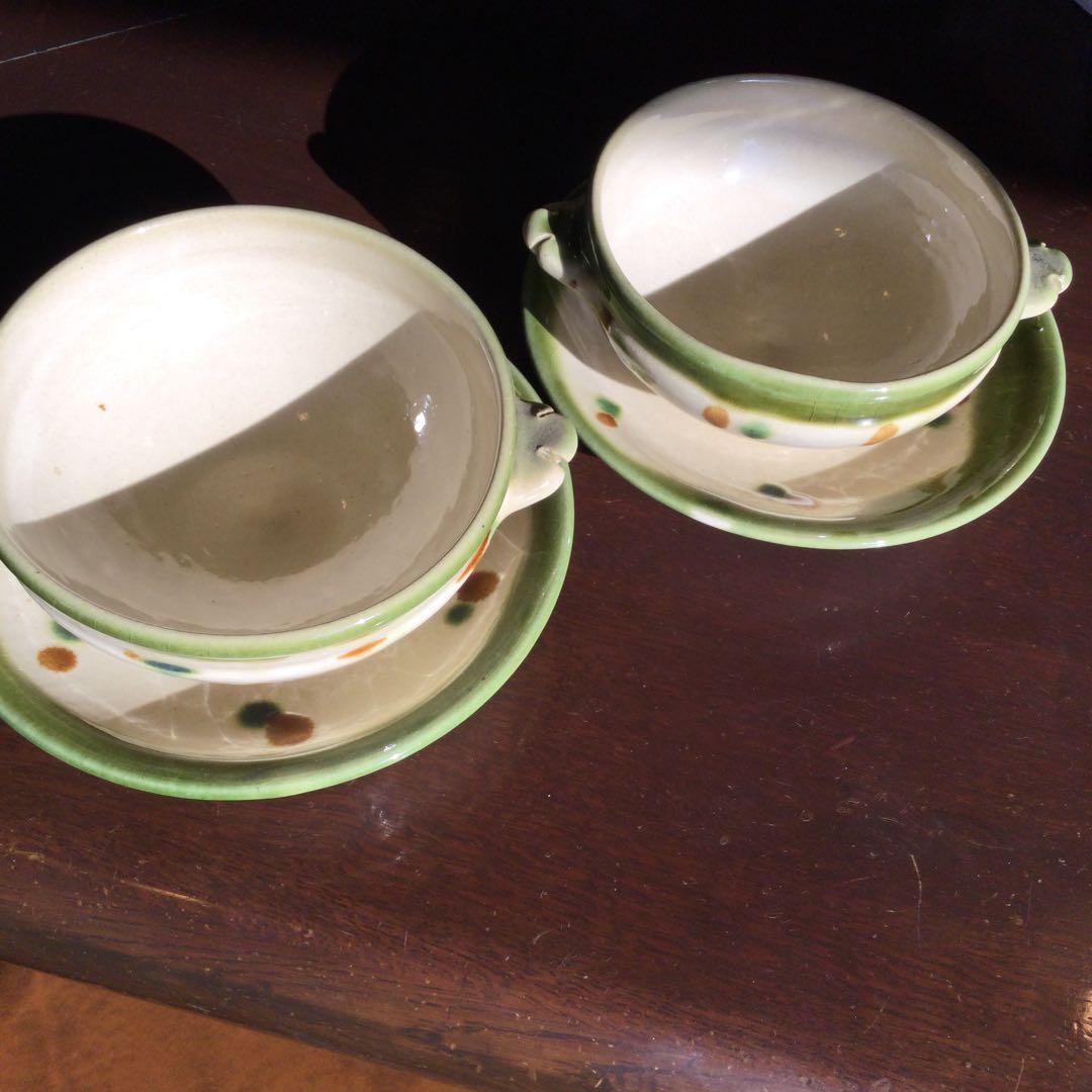 土屋典保　シチューボウル&ソーサー　新品未使用　2客　美品