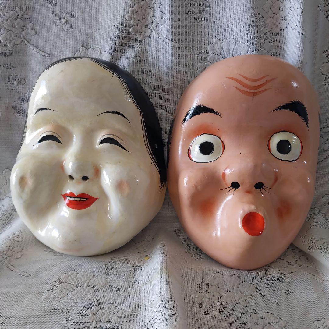 日本舞踊くわえ面おかめひょっとこ