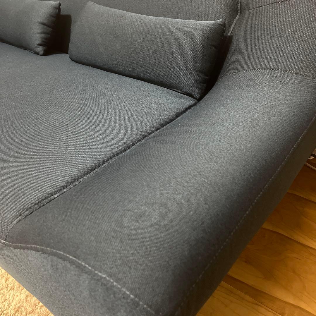 ネイビー 2.5人掛けローソファ