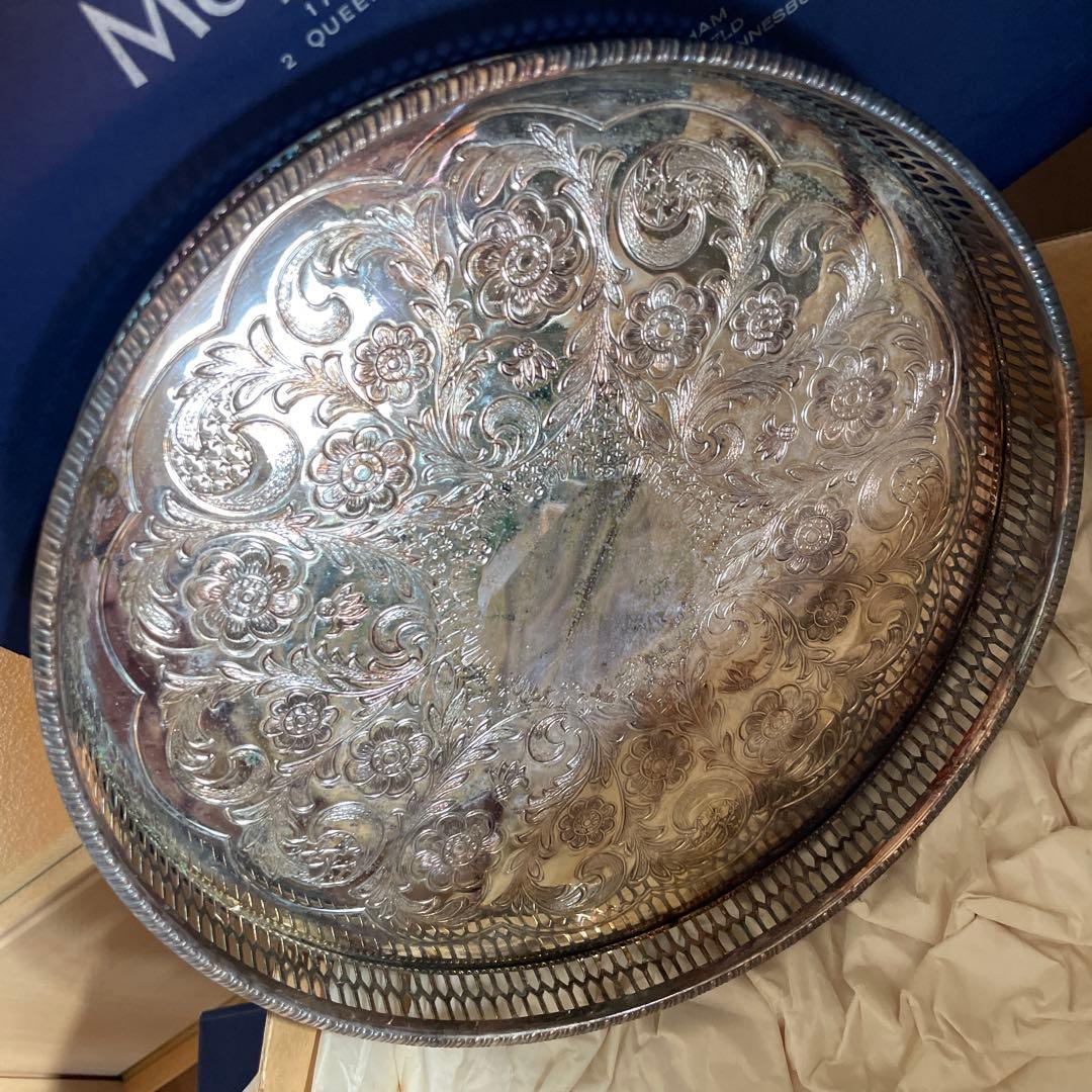 未使用mappin & webb イギリス製食器セット　銀トレー　陶器各種