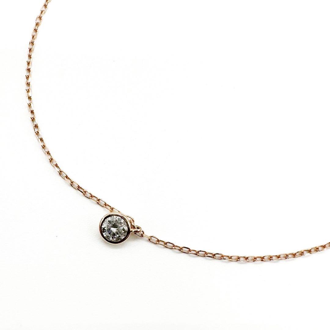 K18 ピンクゴールド　高品質　天然ダイヤモンド　ブレスレット