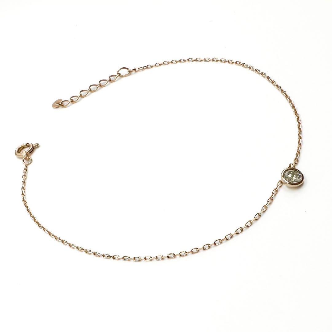 K18 ピンクゴールド　高品質　天然ダイヤモンド　ブレスレット