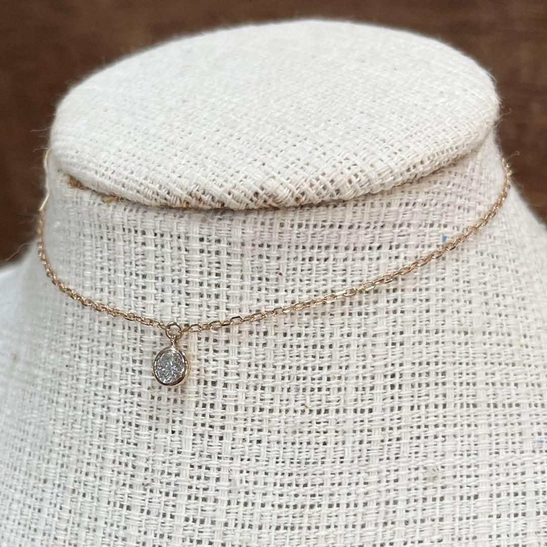 K18 ピンクゴールド　高品質　天然ダイヤモンド　ブレスレット