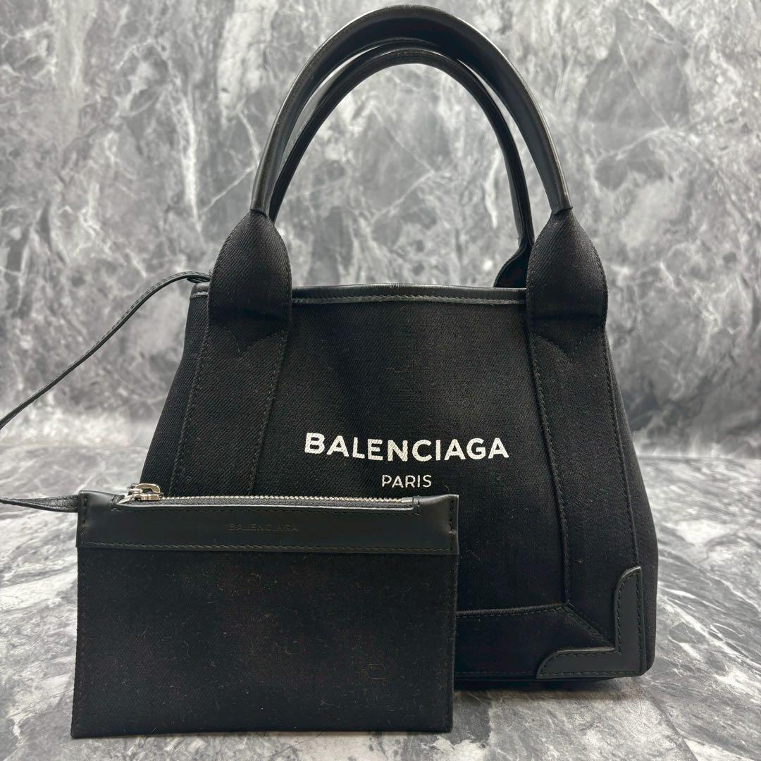 ゆう ✨ BALENCIAGA トートバッグ ネイビーカバスXS