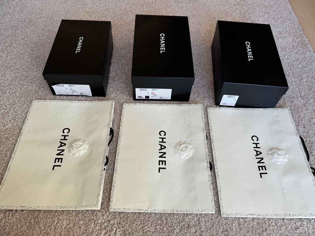 CHANEL空箱×11個＋紙袋大3枚＋リボン11