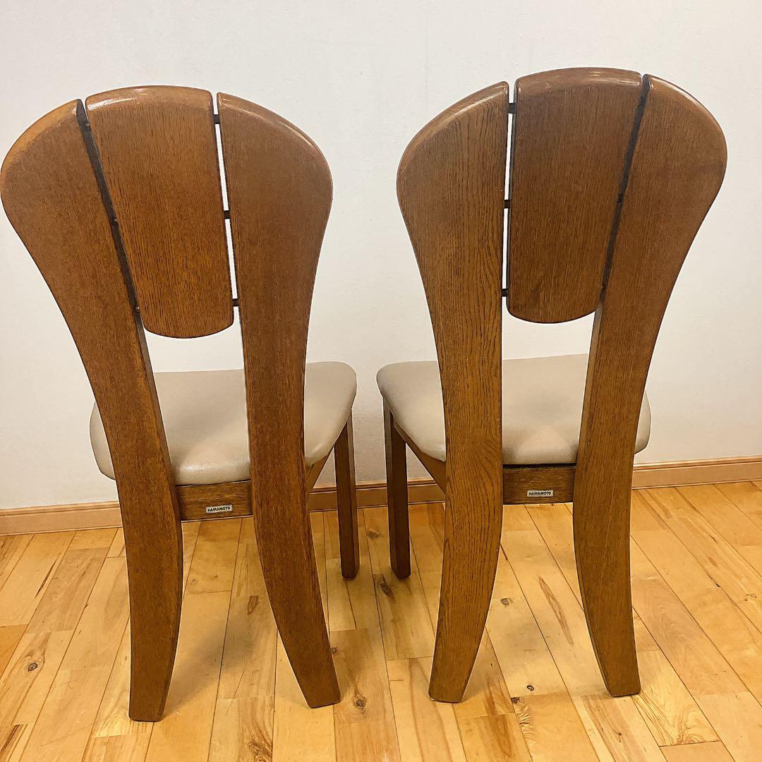 希少　美品 浜本工芸 HAMAMOTO ダイニングチェア 食卓椅子　工藝　2脚