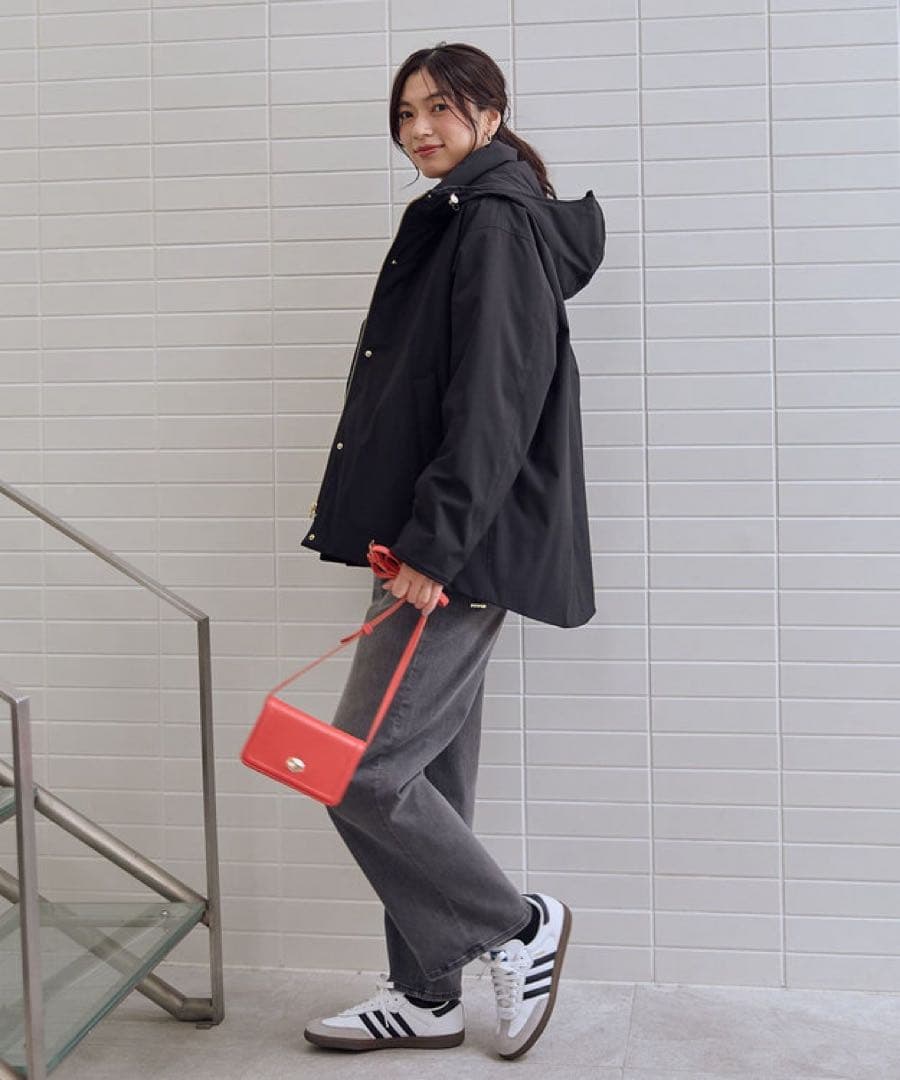 【ANY】撥水フーデットダウンコート ブラック Mサイズ