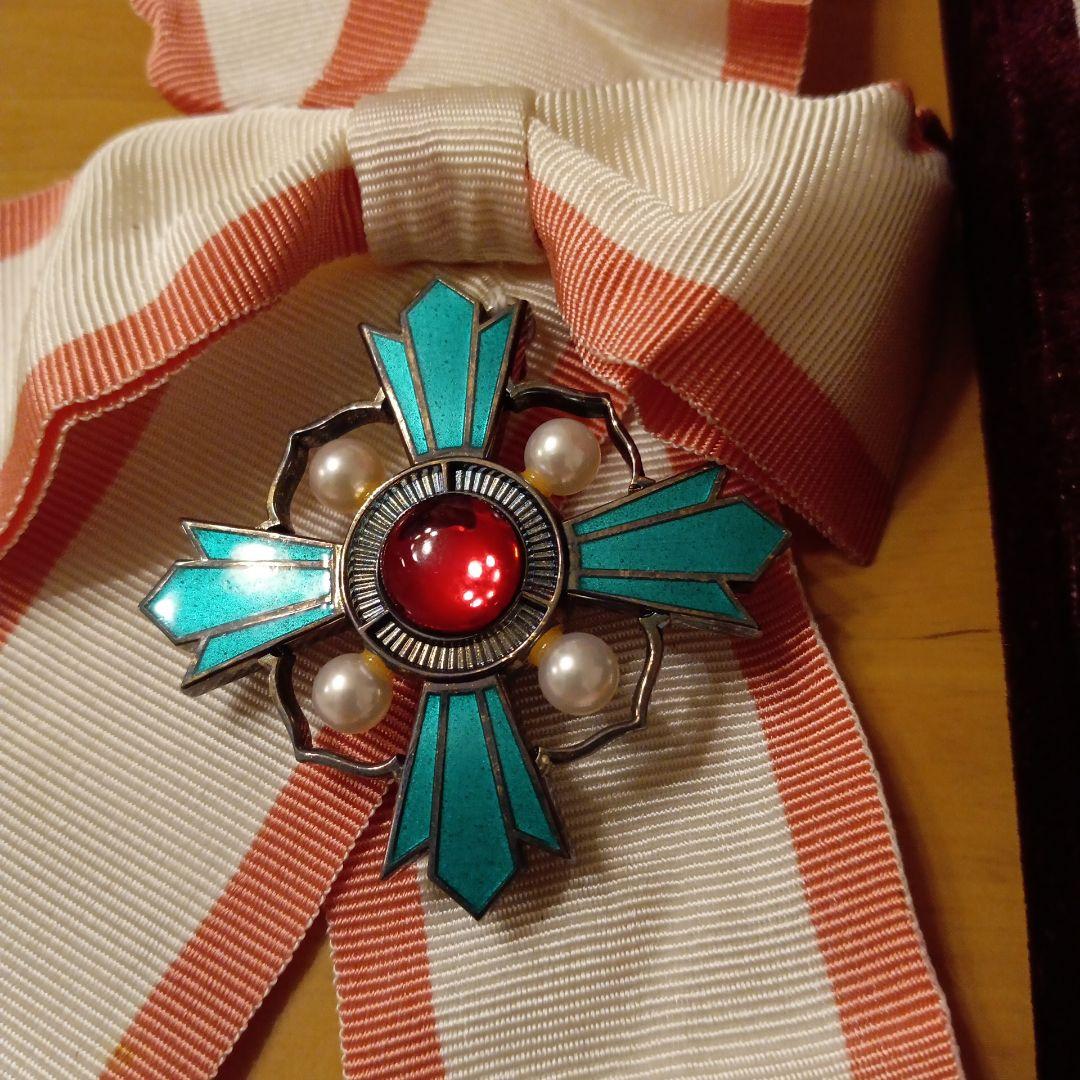 【レア 完品】交通栄誉章 緑十字 金章 共箱 綬付  純銀 勲章 徽章 記念章