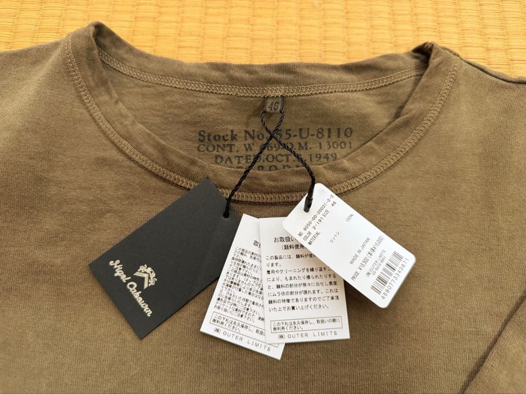 【新品タグ付】ナイジェルケーボンのロングスリーブシャツ-ピグメント