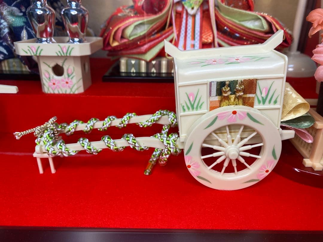 東京久月　雛人形ガラスケース入り親王飾り・間口約６１×奥行約３４×高さ約３７㎝