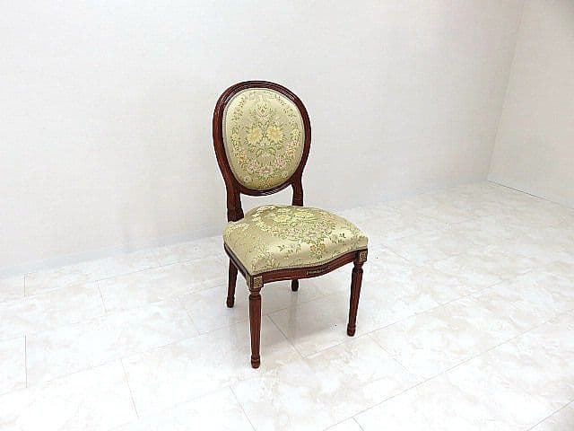 ヴィンテージスペイン　Fejomi.sl　真鍮装飾サイドチェア　ダイニングチェア