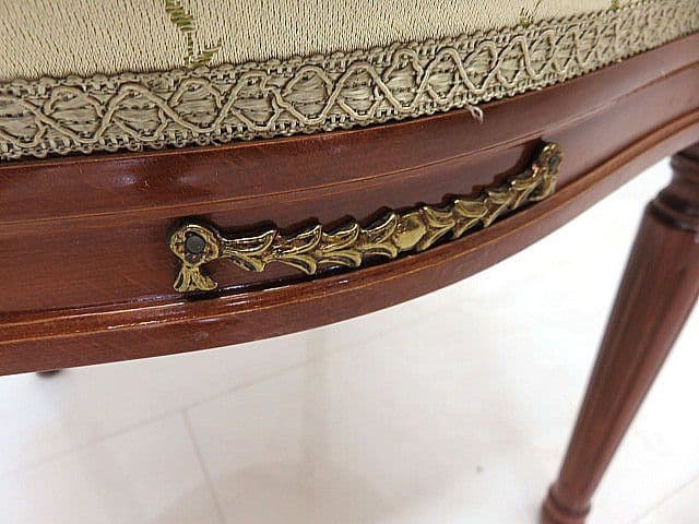 ヴィンテージスペイン　Fejomi.sl　真鍮装飾サイドチェア　ダイニングチェア