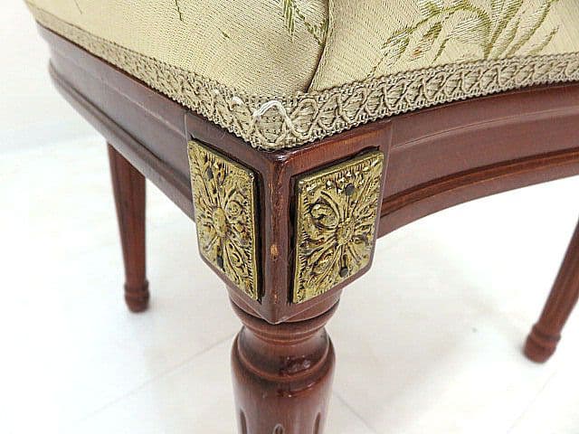 ヴィンテージスペイン　Fejomi.sl　真鍮装飾サイドチェア　ダイニングチェア